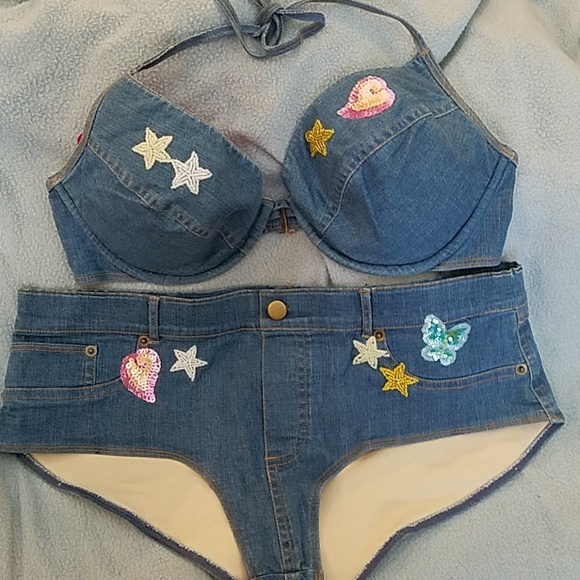denim bikini set
